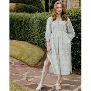 Baybala Dress Multi Midi Mallie Pebbles Cotton Voile Pintuck‎